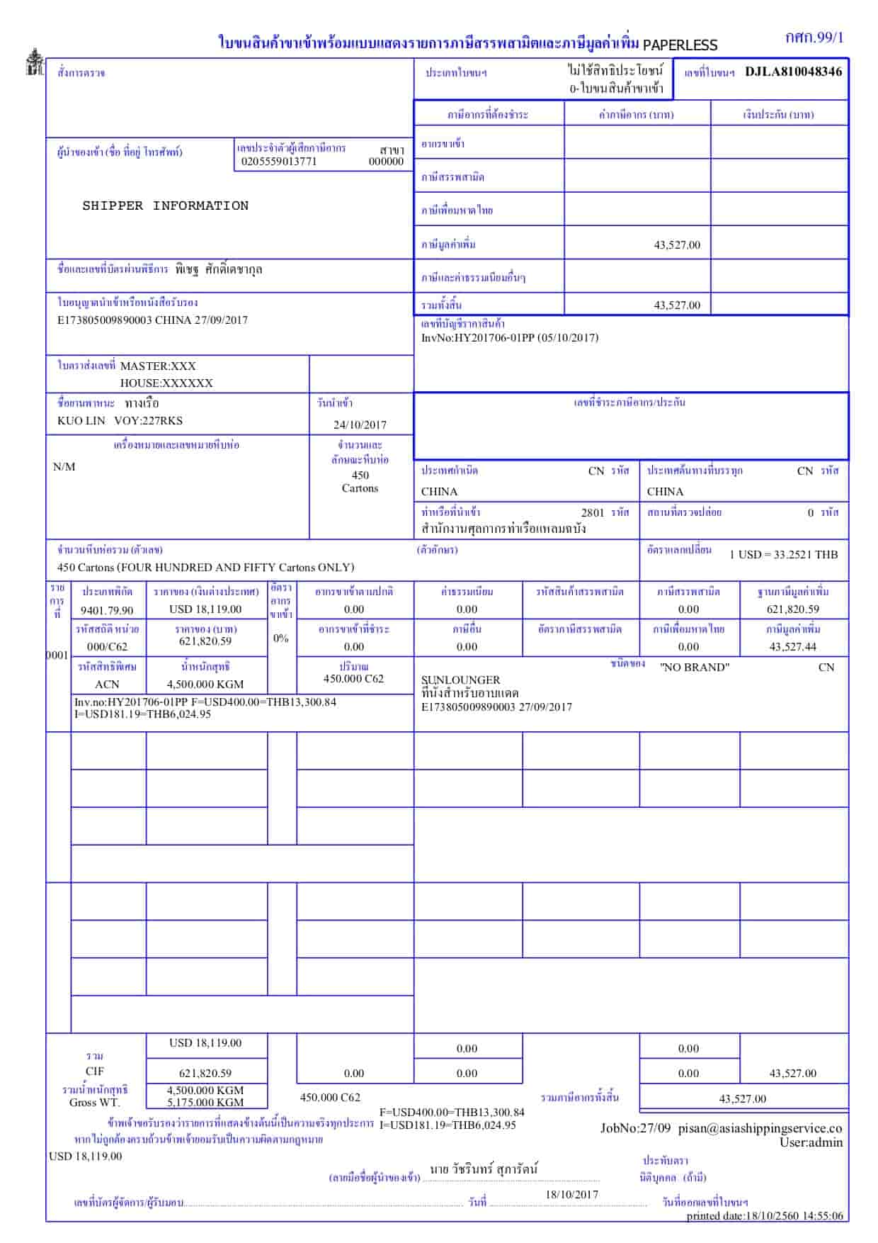 thailand import tax