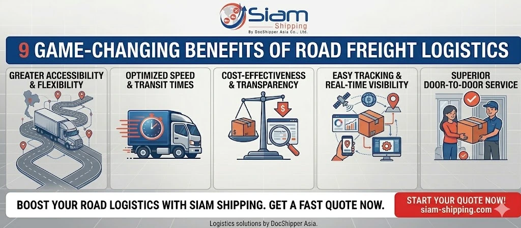 9 Game changing benefits of road freight logisticss
